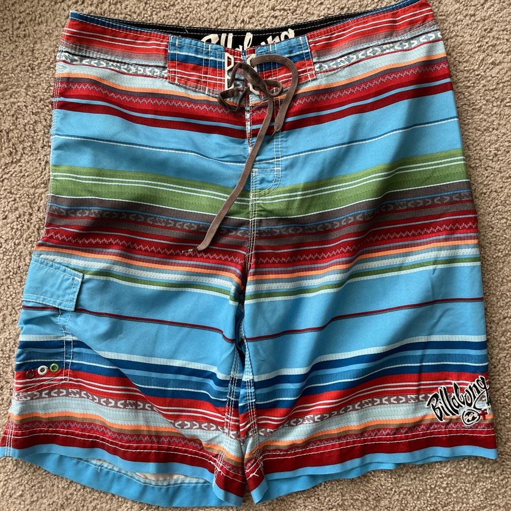 Billabong Board Shorts - 36W - vintage pattern
